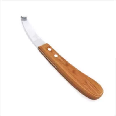 Hoof Knife Right Hand wooden Handle