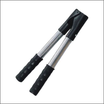 Dehorner with steel handle used for safe and efficient horn removal in cattle, goats, and other livestock.