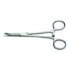 Stainless steel hemostatic forceps used for clamping blood vessels during surgical procedures