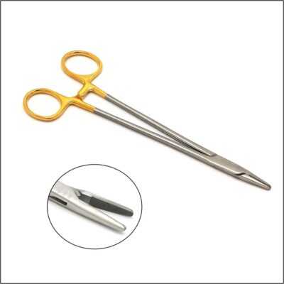 Mayo-Hegar Needle Holder Surgical Instrument – Stainless Steel Heavy-Duty Suturing Tool
